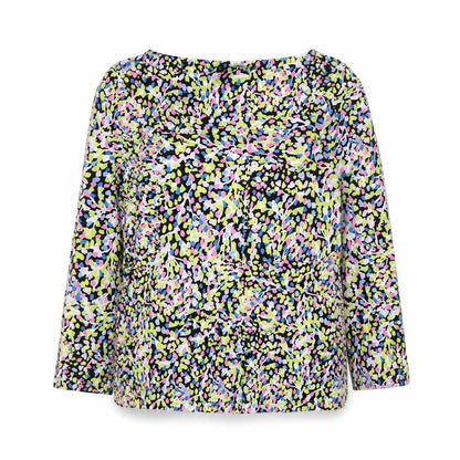 Ted Baker Women's Multicoloured Floral Long Sleeve Jersey Blouse Size 8