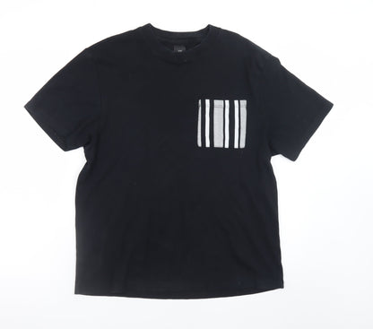 Mens UK Size M River Island Black  T-Shirt