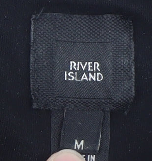 Mens UK Size M River Island Black  T-Shirt