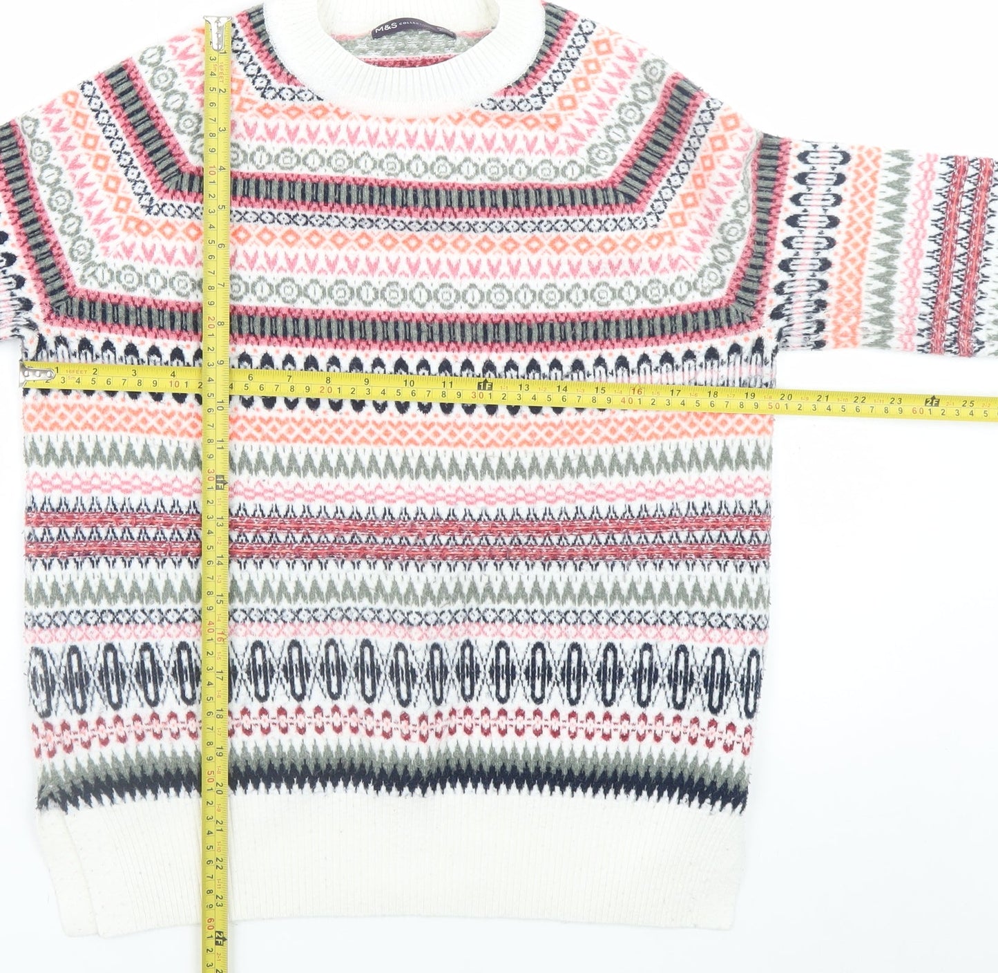 Womens UK Size S Marks and Spencer Multicoloured Pullover Jumper