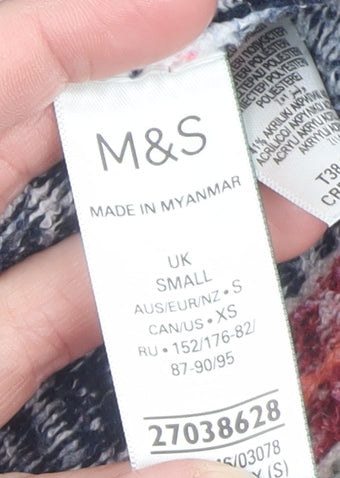Womens UK Size S Marks and Spencer Multicoloured Pullover Jumper