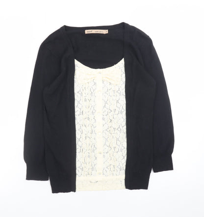 Womens UK Size 6 NEXT Black Cardigan Jumper