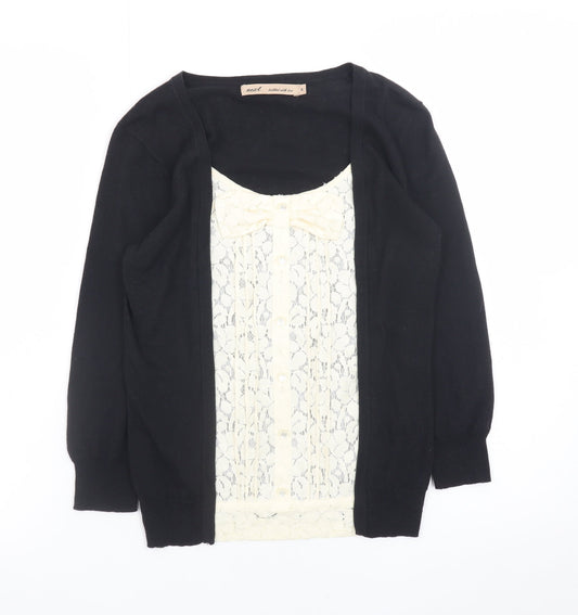 Womens UK Size 6 NEXT Black Cardigan Jumper