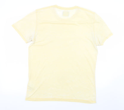 Abercrombie & Fitch Men's Yellow Graphic Logo T-Shirt Size L