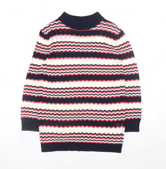 Womens UK Size 8 Papaya Multicoloured Pullover Jumper