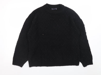 Womens UK Size M Marks and Spencer Black Pullover Jumper