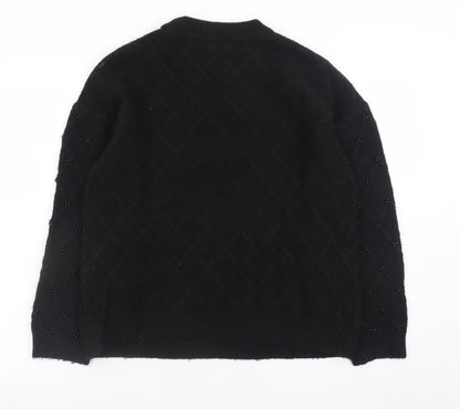 Womens UK Size M Marks and Spencer Black Pullover Jumper