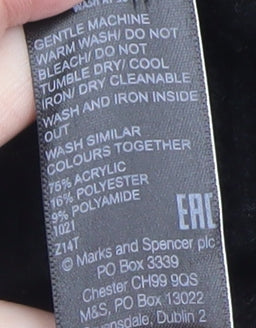Womens UK Size M Marks and Spencer Black Pullover Jumper