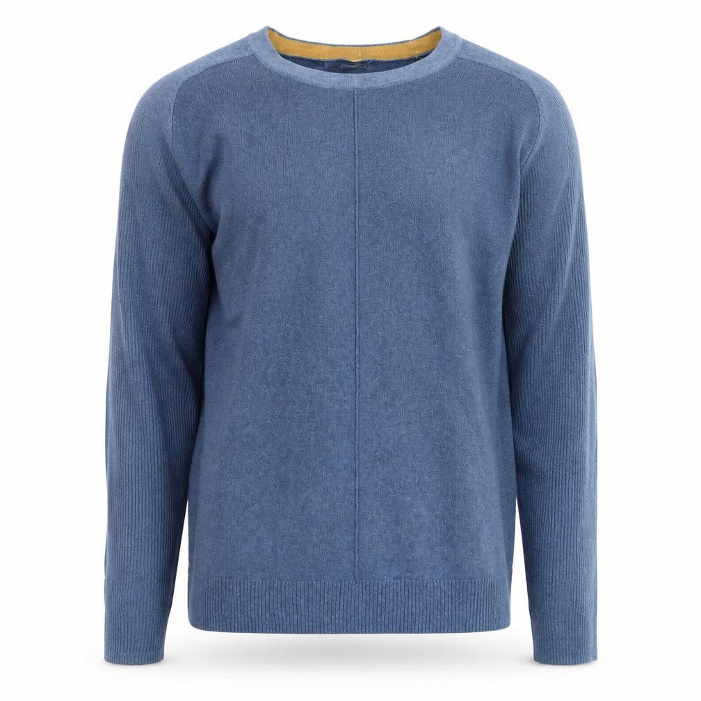 White Stuff Men's Blue Cotton Wool Crew Neck Jumper M