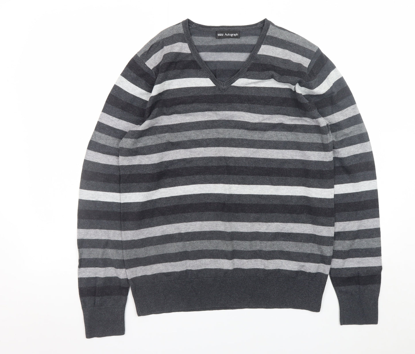 Mens UK Size M Marks and Spencer Grey Pullover Jumper