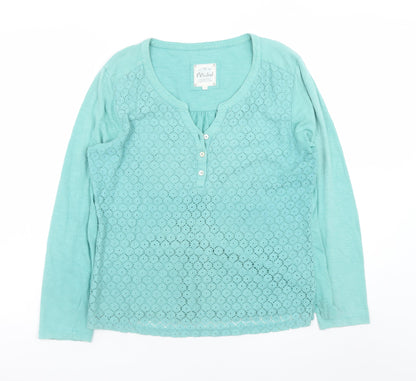 Womens UK Size 14 Mistral Green Tunic Blouse