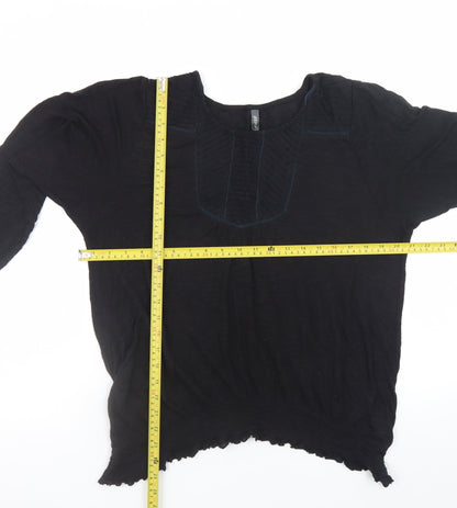 Womens UK Size 18 NEXT Black Tunic Blouse