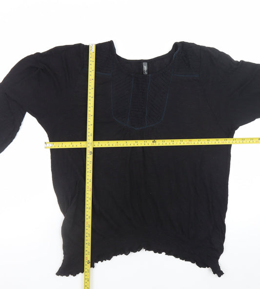 Womens UK Size 18 NEXT Black Tunic Blouse