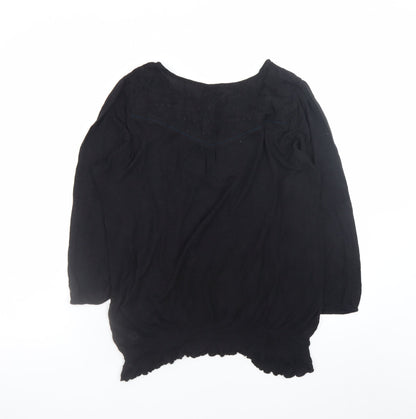 Womens UK Size 18 NEXT Black Tunic Blouse