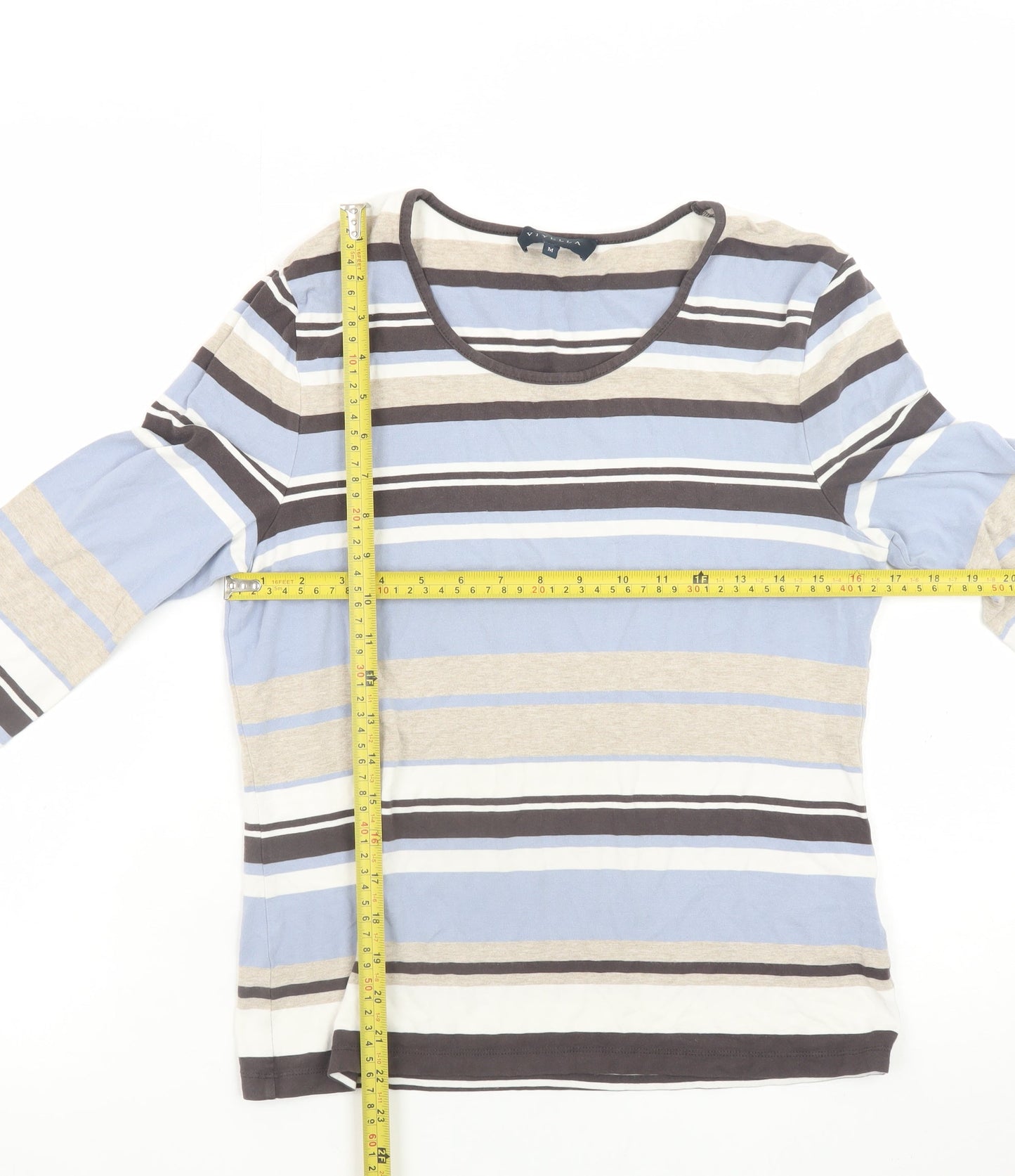 Womens UK Size M Viyella Multicoloured Basic T-Shirt