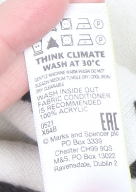 Womens UK Size 10 Marks and Spencer White Pullover Jumper