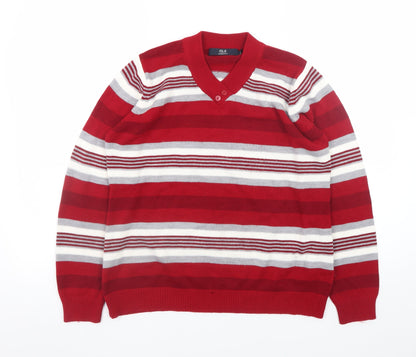 Womens UK Size 14 ISLE Essentials Red Pullover Jumper
