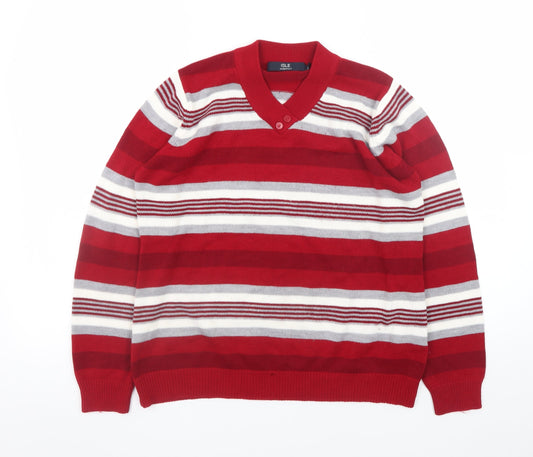 Womens UK Size 14 ISLE Essentials Red Pullover Jumper