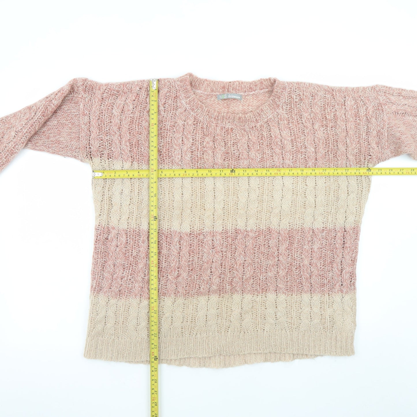 Womens UK Size 14 Marks and Spencer Pink Pullover Jumper