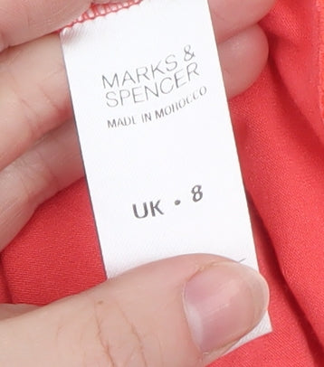 Womens UK Size 8 Marks and Spencer Pink Tunic Blouse