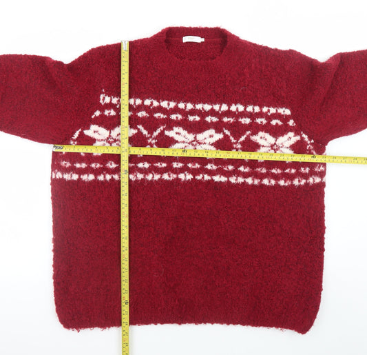 Womens UK Size 22 Cotton Traders Red Pullover Jumper