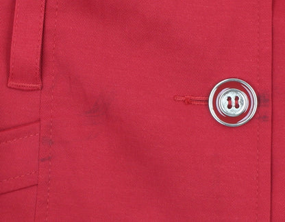 BHS Women’s Red Cotton Blend Blazer Jacket Size 12