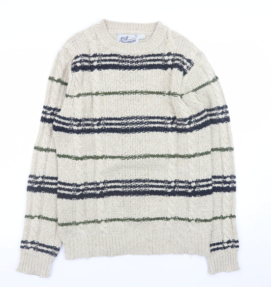 Mens UK Size S Topman Beige Pullover Jumper