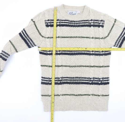 Mens UK Size S Topman Beige Pullover Jumper