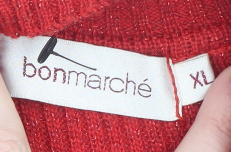 Womens UK Size XL Bonmarché Red Pullover Jumper