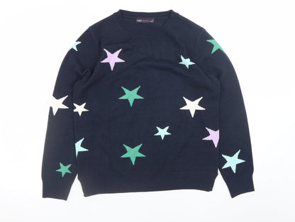 Womens UK Size 12 Marks and Spencer Blue Pullover Jumper