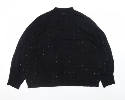 Womens UK Size 24 Peacocks Black Pullover Jumper