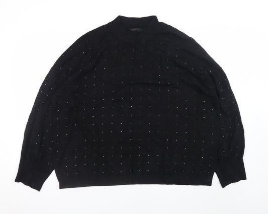 Womens UK Size 24 Peacocks Black Pullover Jumper