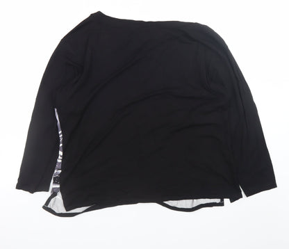 Womens UK Size 16 Saloos Black Tunic Blouse