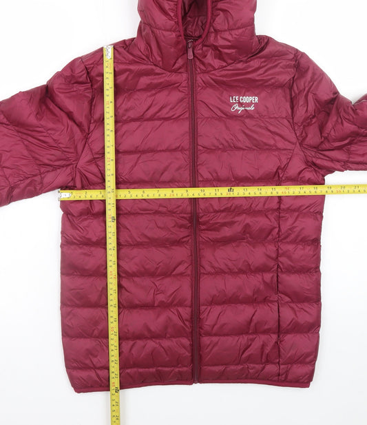 Womens UK Size 12 Lee Cooper Red Puffer Jacket