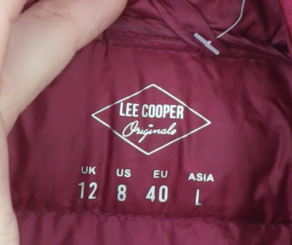 Womens UK Size 12 Lee Cooper Red Puffer Jacket