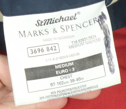 Marks and Spencer Men’s Blue Bomber Jacket M Regular Fit
