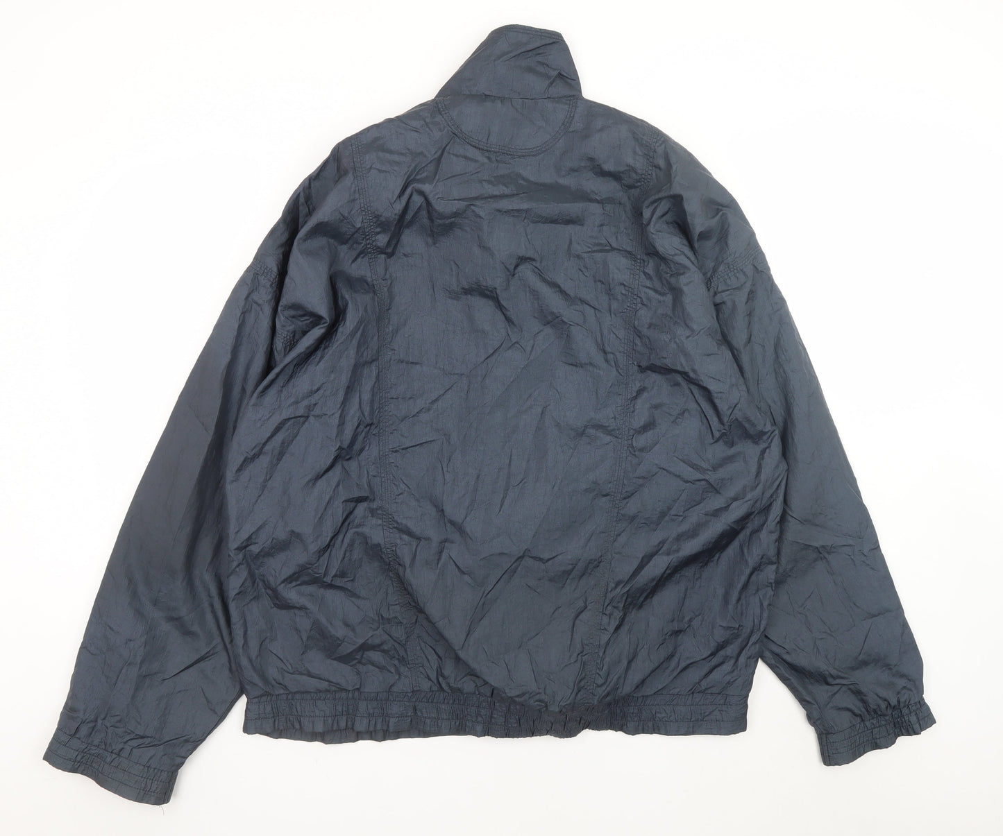 Puma Mens Blue 3XL Windbreaker Jacket with Logo Zip Pockets