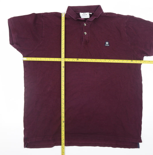 TOG24 Men's Purple 3XL Cotton Short Sleeve Polo Shirt