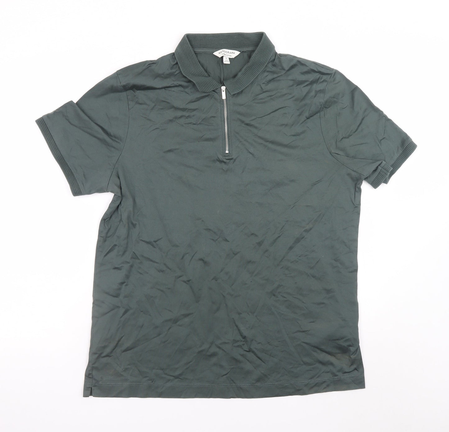Mens UK Size XL Marks and Spencer Green  T-Shirt