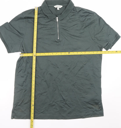 Mens UK Size XL Marks and Spencer Green  T-Shirt