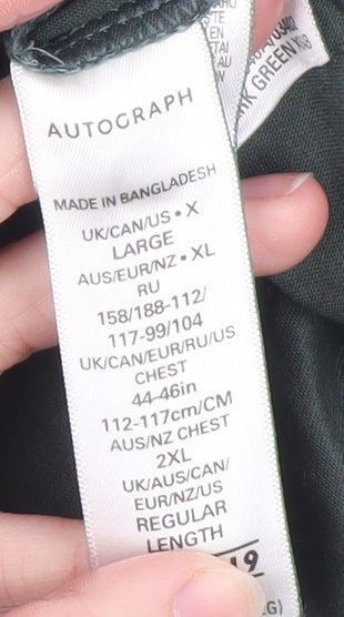 Mens UK Size XL Marks and Spencer Green  T-Shirt