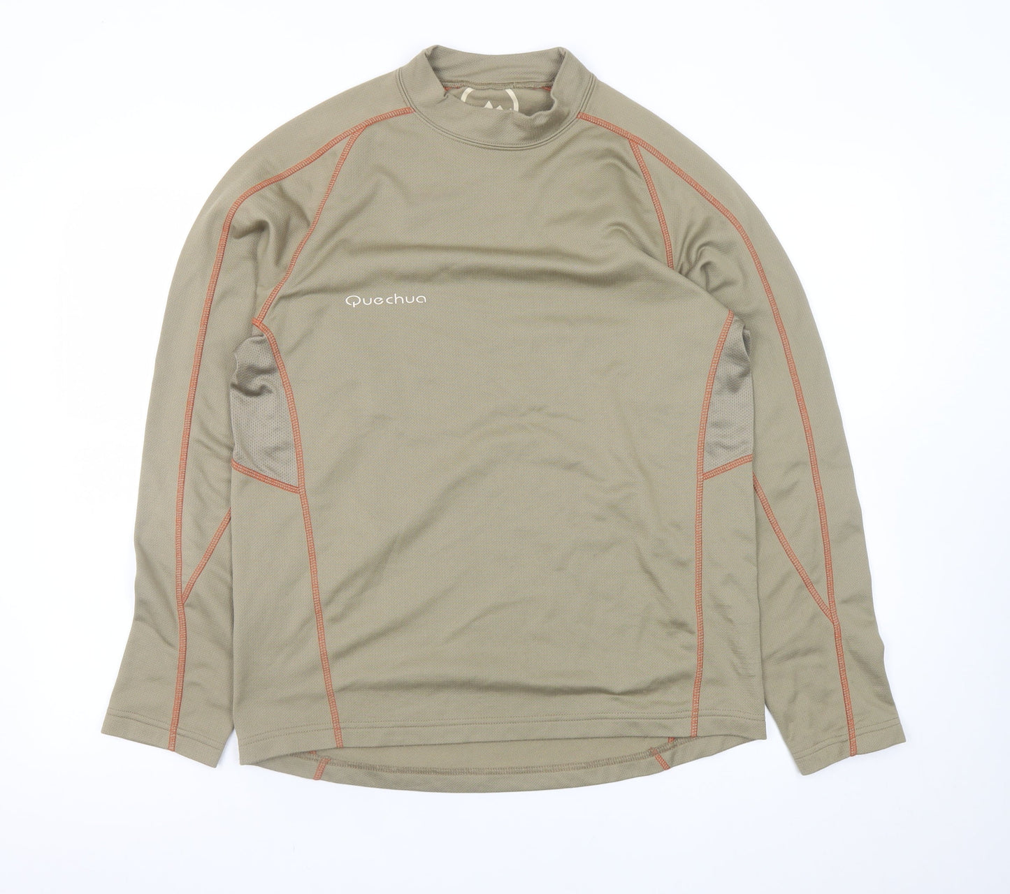Quechua Men's Beige Long Sleeve Crew Neck T-Shirt Size L