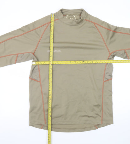 Quechua Men's Beige Long Sleeve Crew Neck T-Shirt Size L