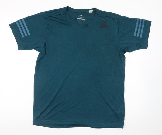 Mens UK Size M adidas Blue Gym & Training Running & Jogging Football T-Shirt