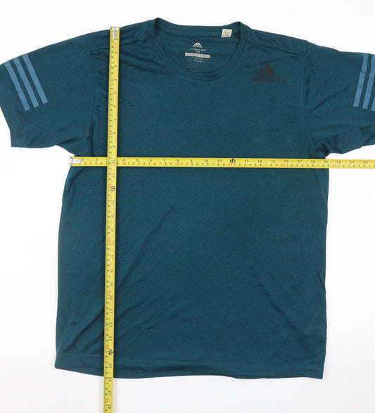 Mens UK Size M adidas Blue Gym & Training Running & Jogging Football T-Shirt