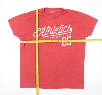 Mens UK Size M Cedarwood State Red  T-Shirt