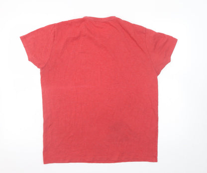 Mens UK Size M Cedarwood State Red  T-Shirt