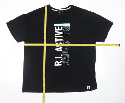 Mens UK Size L River Island Black  T-Shirt