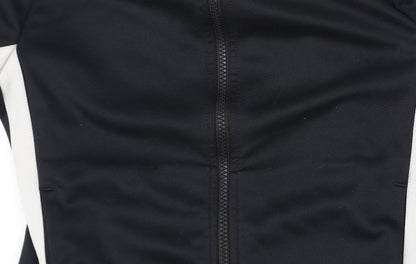 Nike Girls Black Track Jacket 11-12 Years Full Zip Polyester Athletic Style