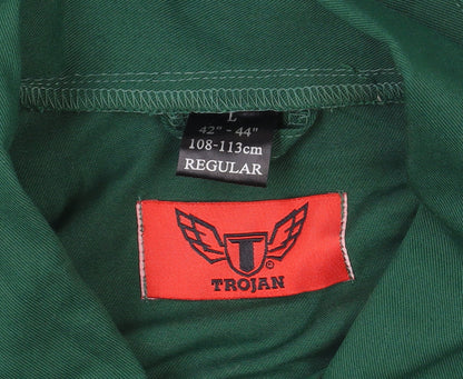 Trojan Men's Green Cargo Workwear Trousers L Regular Fit